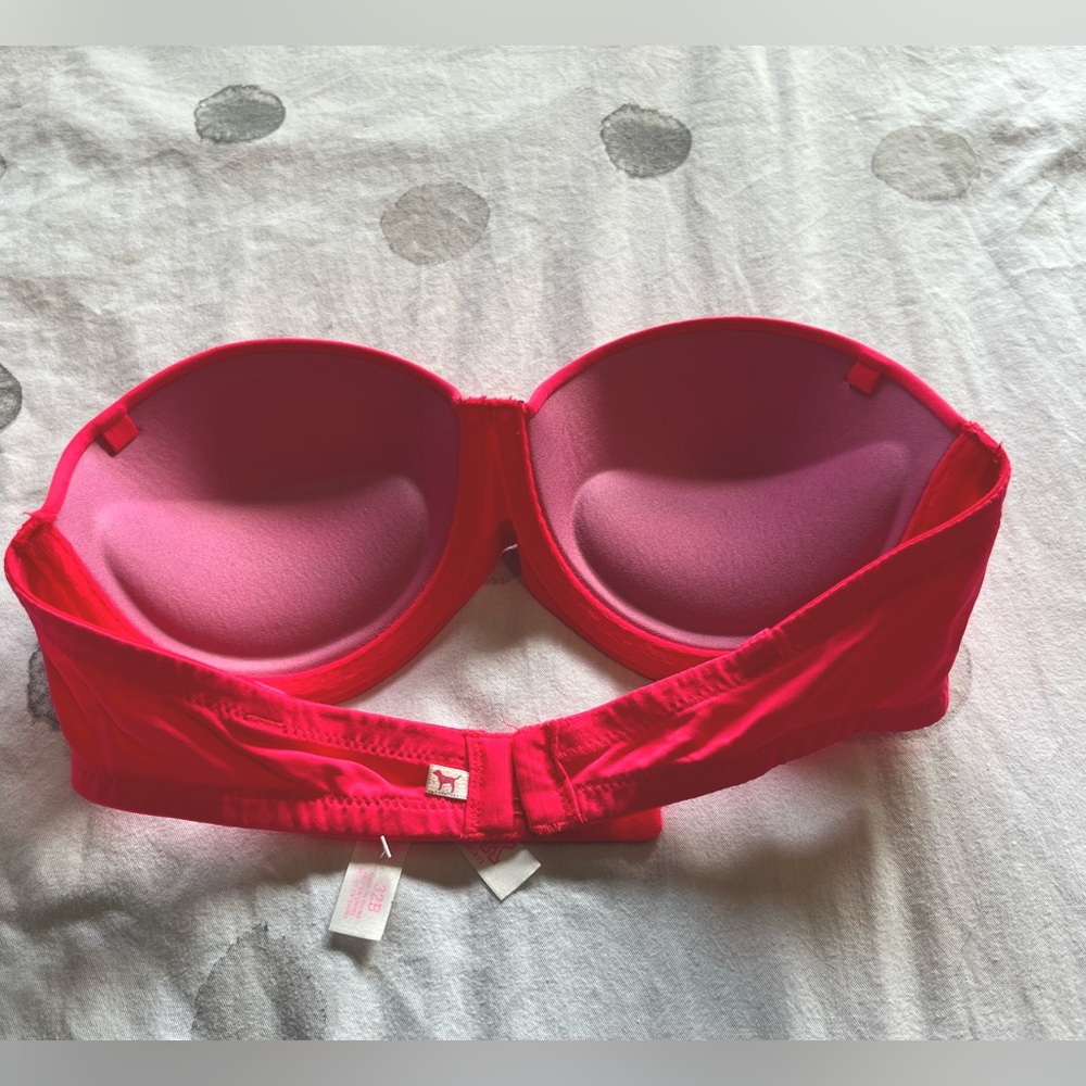 Pink Victorias Secret Strapless Bra